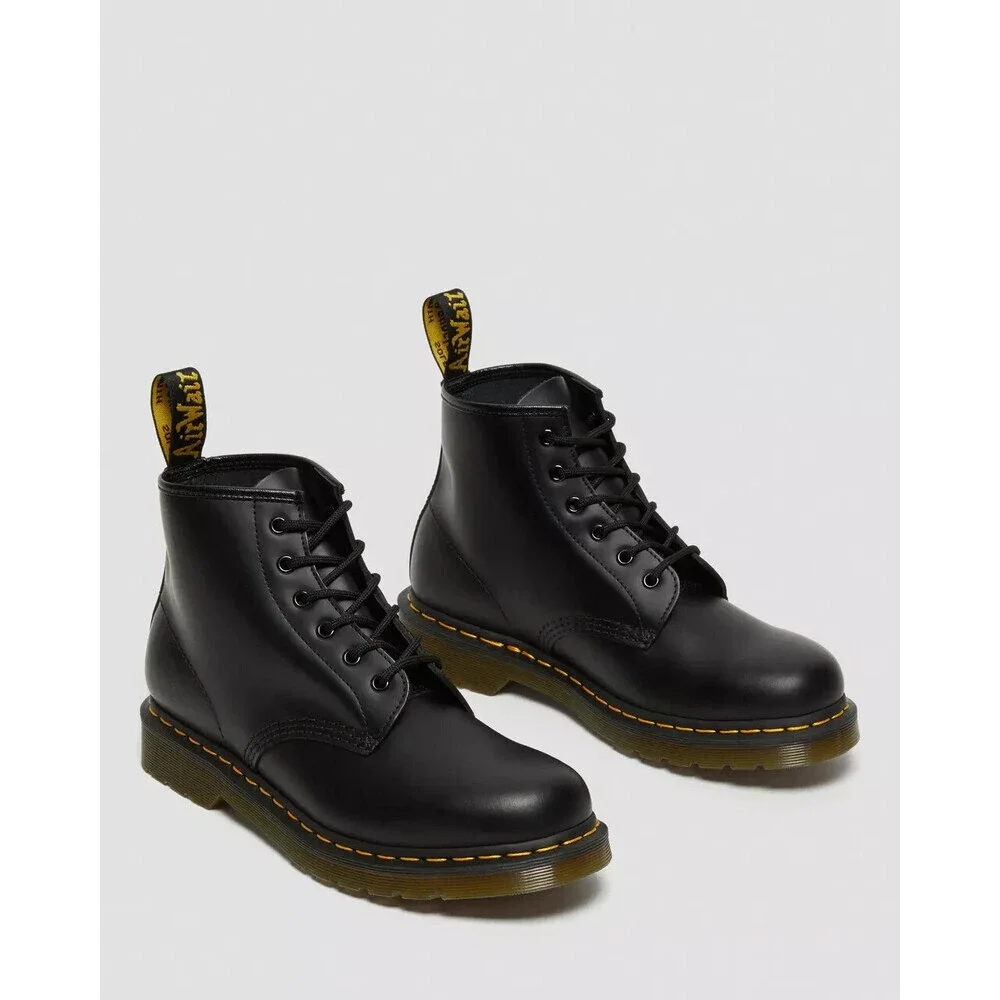 Dr. Martens 101 26230001 Boots Men's US 14 Black Leather Round Toe Ankle JOBB401